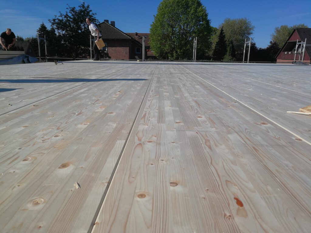 Brettstapeldecke verlegt